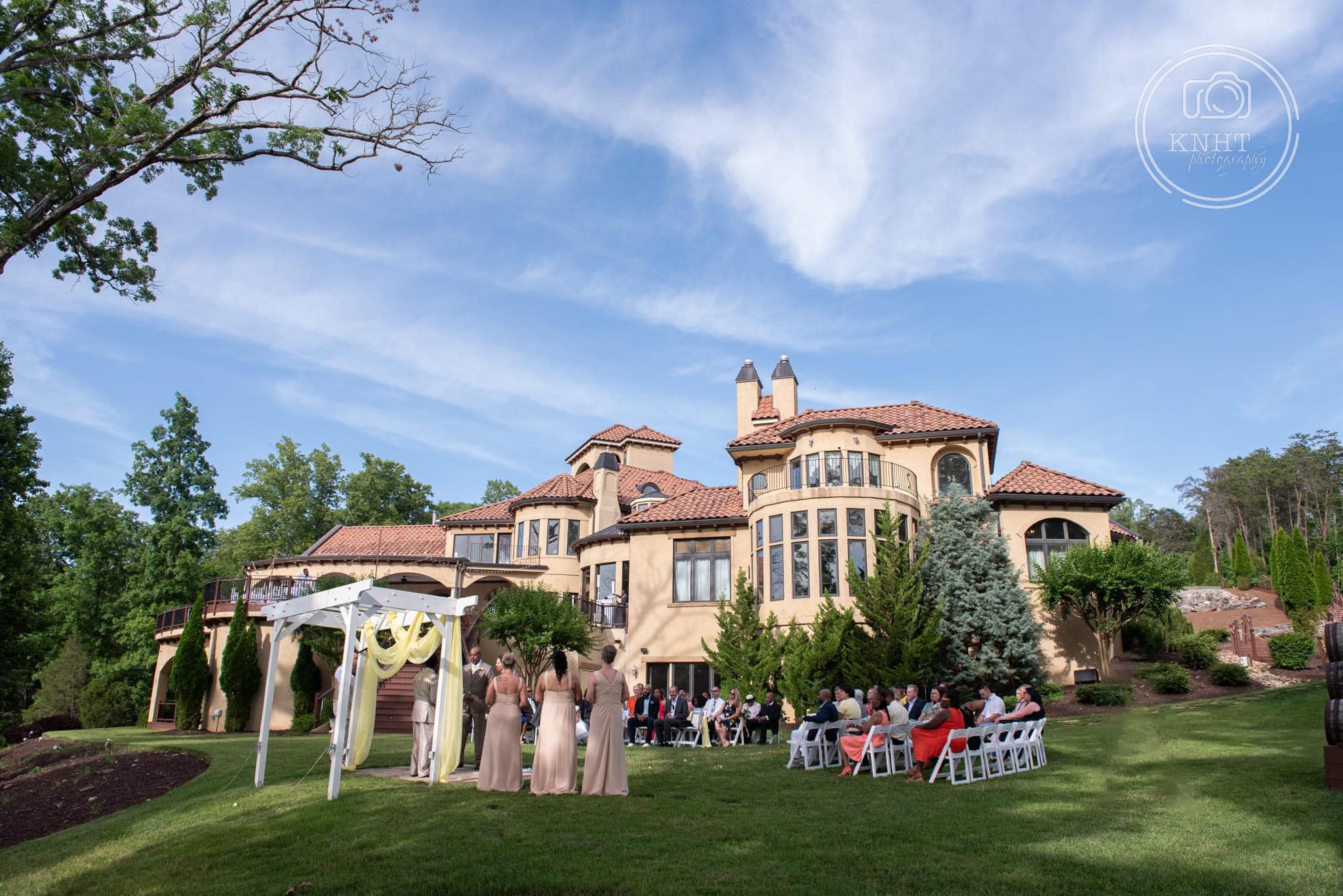 Bella Collina Mansion estate wedding backdrop — Indoor/Outdoor Wedding Venues Near Greensboro